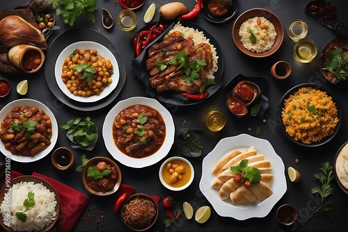 table meals view black turkish Top stone traditional
