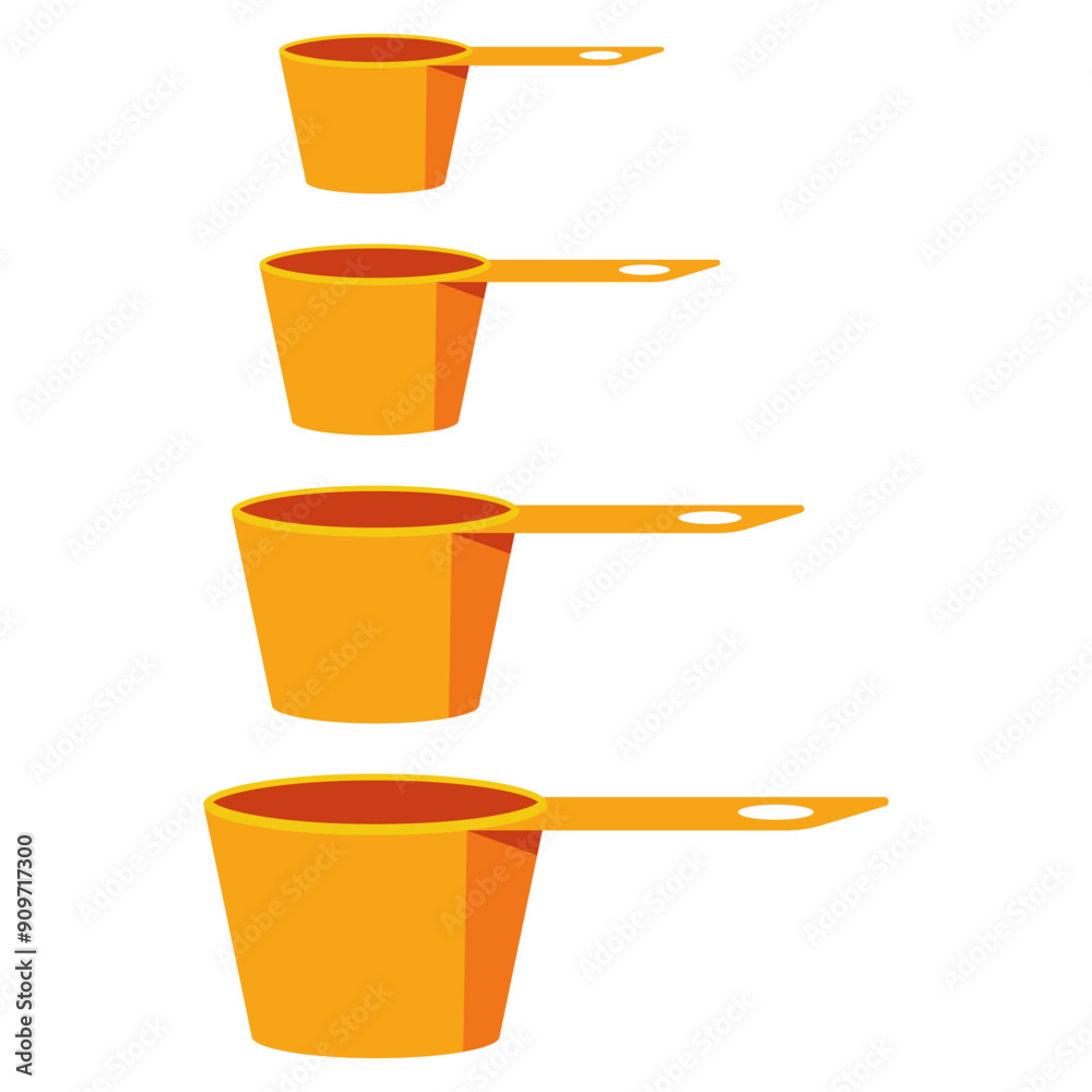 Ταπετσαρία Measuring cups vector cartoon illustration isolated on a white background