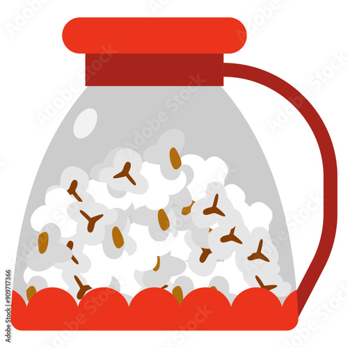 Popcorn popper for microwave vector cartoon illustration isolated on a white background.