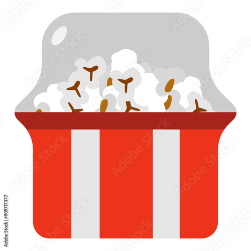 Microwave popcorn maker vector cartoon illustration isolated on a white background.