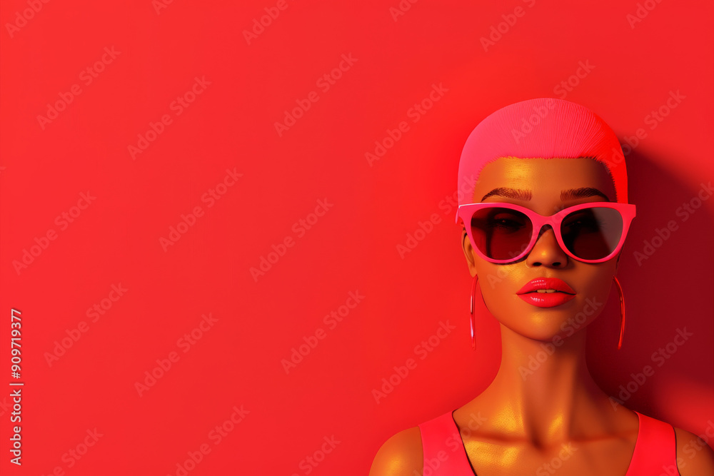 3D Style Woman Portrait 3D Style Woman Portrait