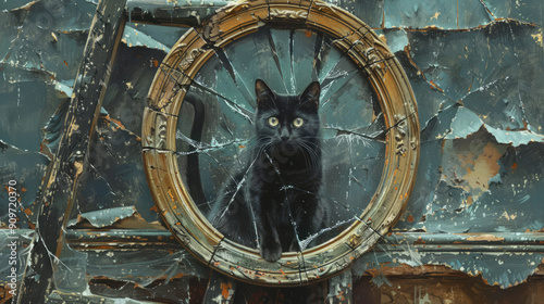 black cats bring bad luck, especially on Friday the 13th, is a superstition rooted in medieval Europe. They were often associated with witches and considered omens of misfortune.