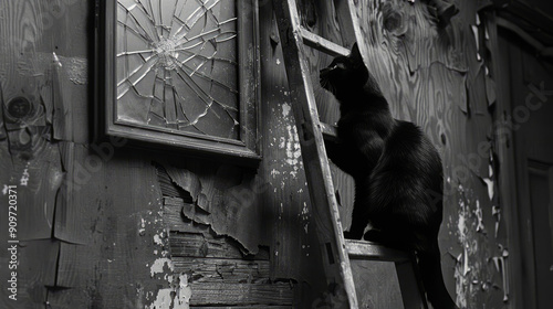 black cats bring bad luck, especially on Friday the 13th, is a superstition rooted in medieval Europe. They were often associated with witches and considered omens of misfortune.