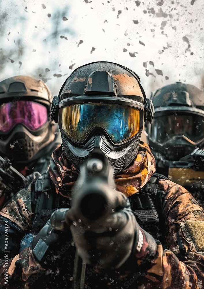Fototapeta premium paintball community connecting players