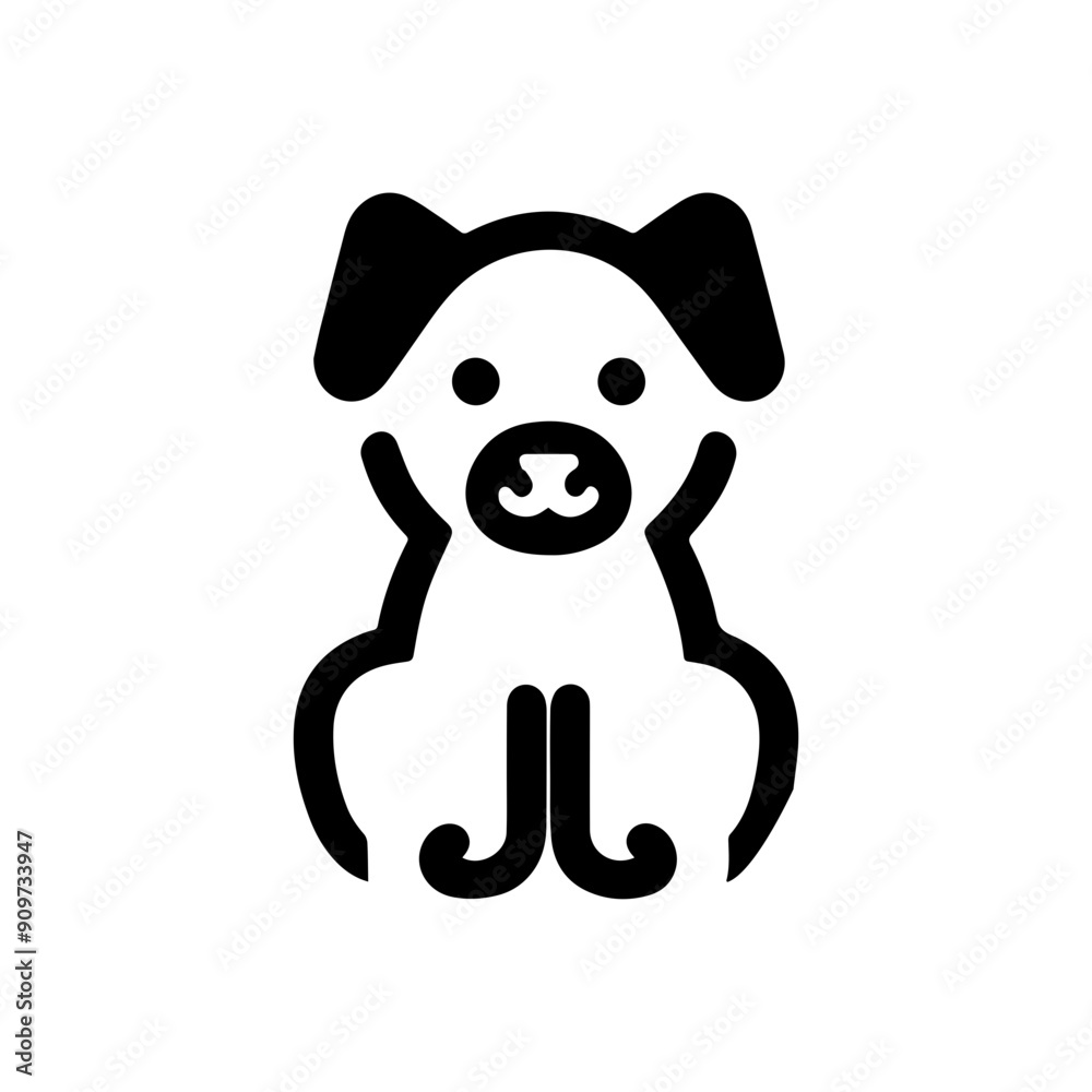 Pets glyph solid icon clip art flat design Pets glyph solid icon clip art flat design