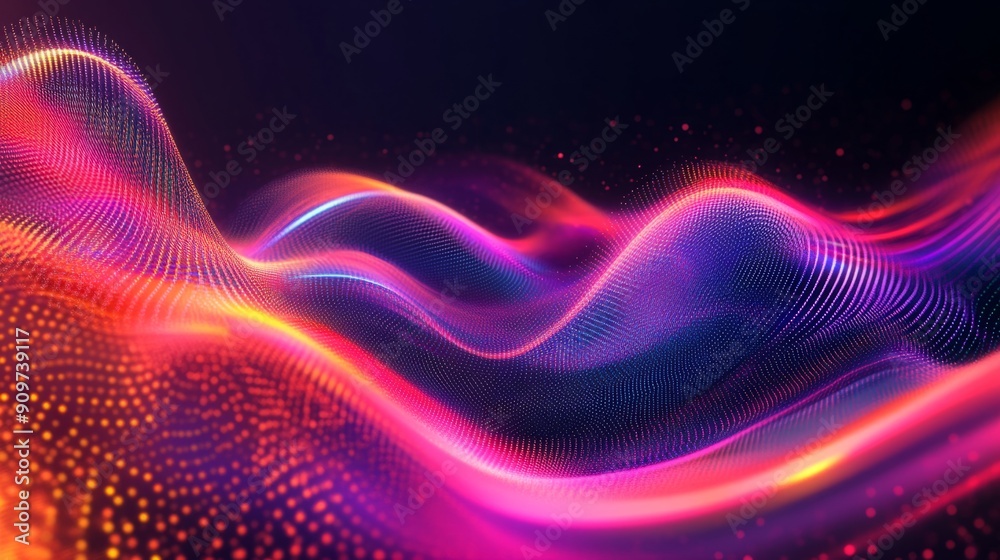 Abstract background with colorful glowing waves Abstract background with colorful glowing waves