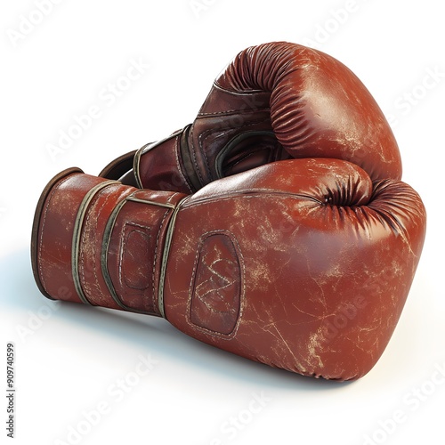 Close-Up Shot of Leather Boxing Gloves Stacked Together photo