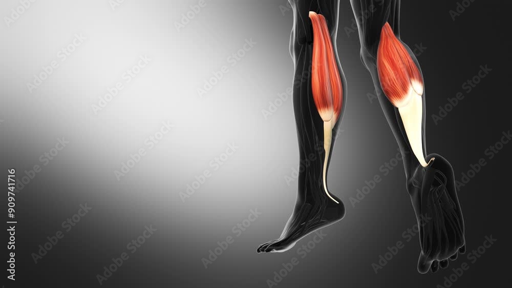 Anatomy of the Gastrocnemius Muscles Stock Video | Adobe Stock