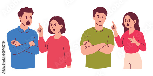Woman Scolding a Man