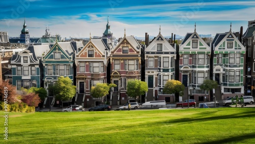 Pastel Perfection: The Painted Ladies and the San Francisco Skyline