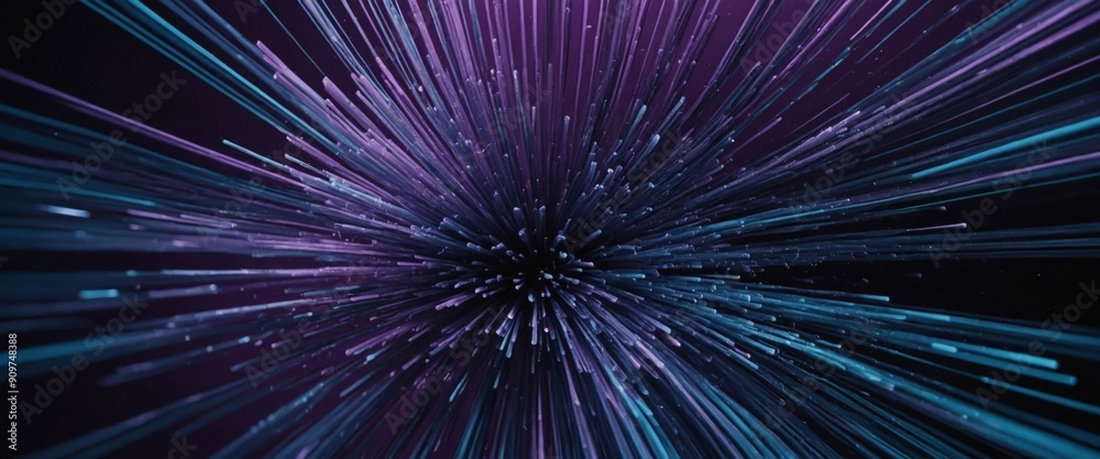 A purple and blue abstract background with radial lines representing data flow or an optical fiber explosion star. A purple and blue abstract background with radial lines representing data flow or an optical fiber explosion star.