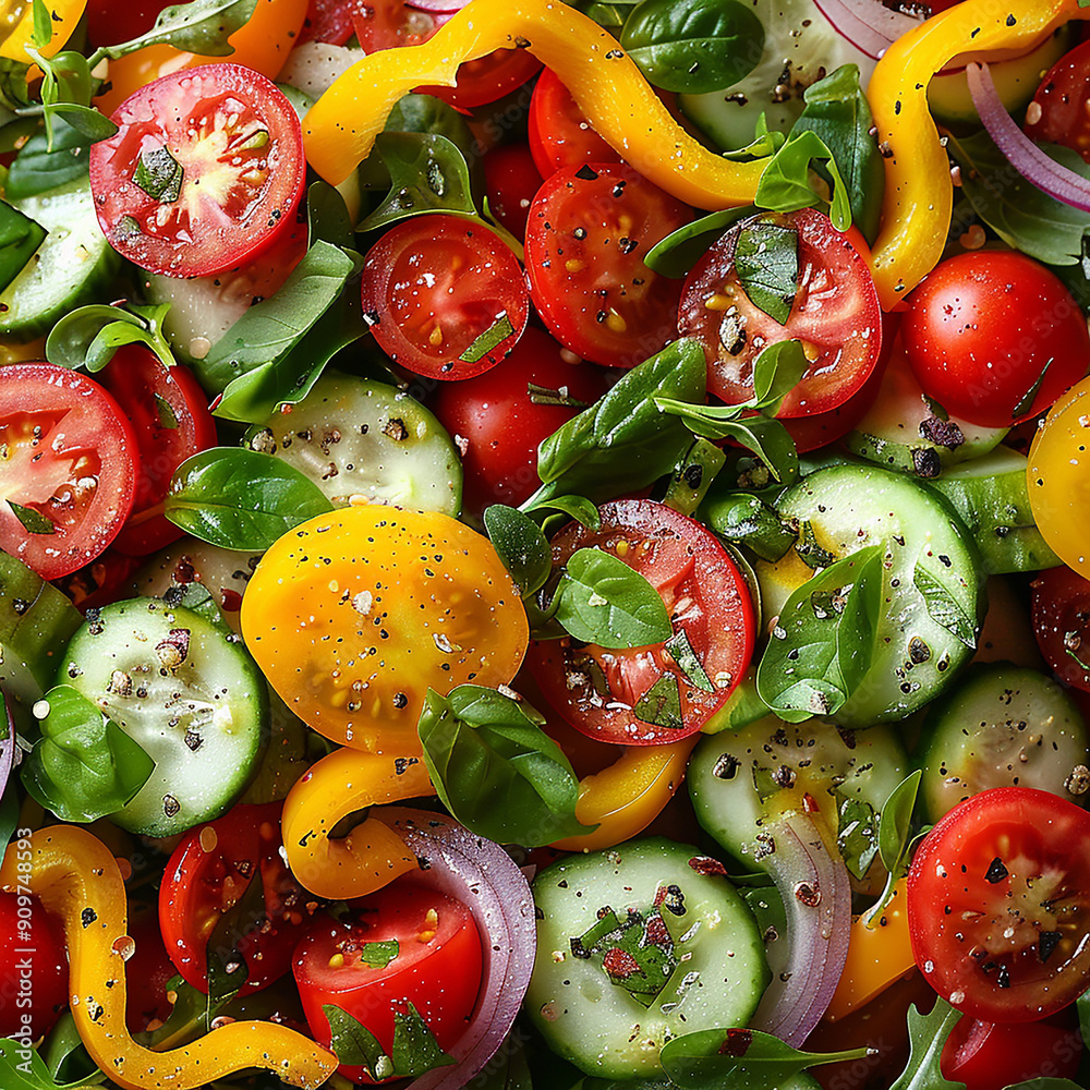 Fresh vegetable salad background generated.AI Fresh vegetable salad background generated.AI