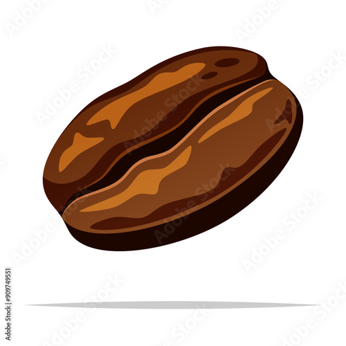 Coffee bean vector isolated illustration