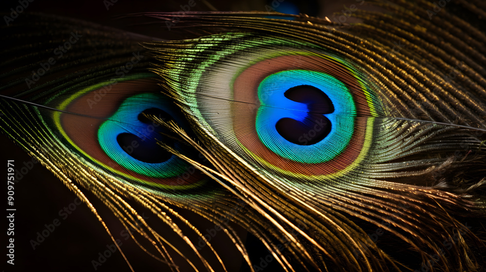 Naklejka premium Peacock Feather Pattern