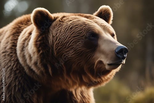 brown bear hello zoo comic hi greet friends animal dun happy greeting friendly smile friendship portrait pally mood sitting front wild hand gesture leg pyren?es background wildlife black safari