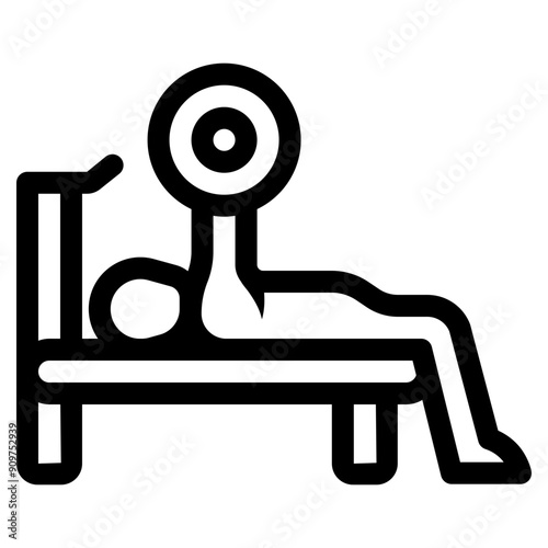 bench press workout activity icon