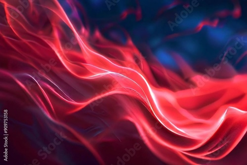 Red color abstract background flow wave dark noise texture cover header wallpaper design