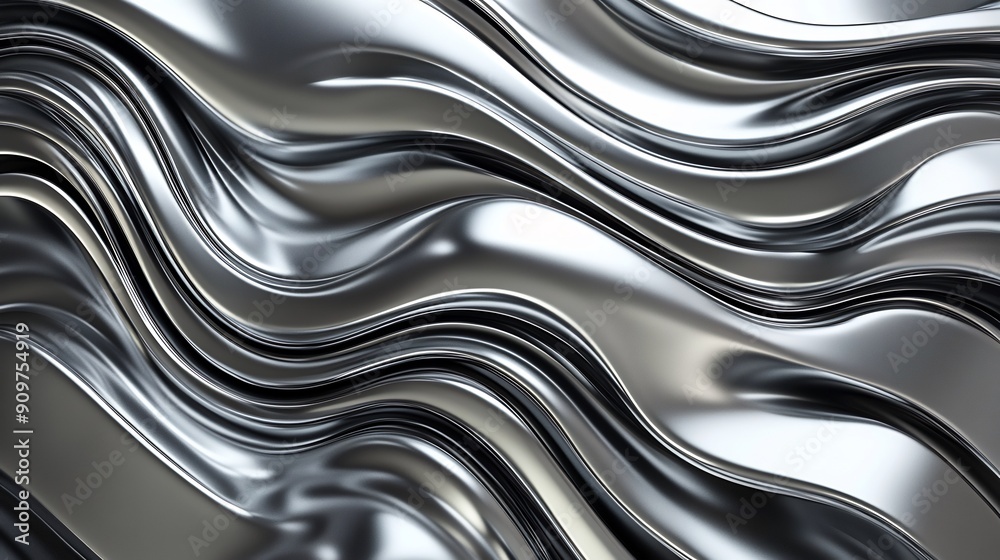 Abstract background metallic chrome wallpaper 3D rendering illustration. Abstract background metallic chrome wallpaper 3D rendering illustration.