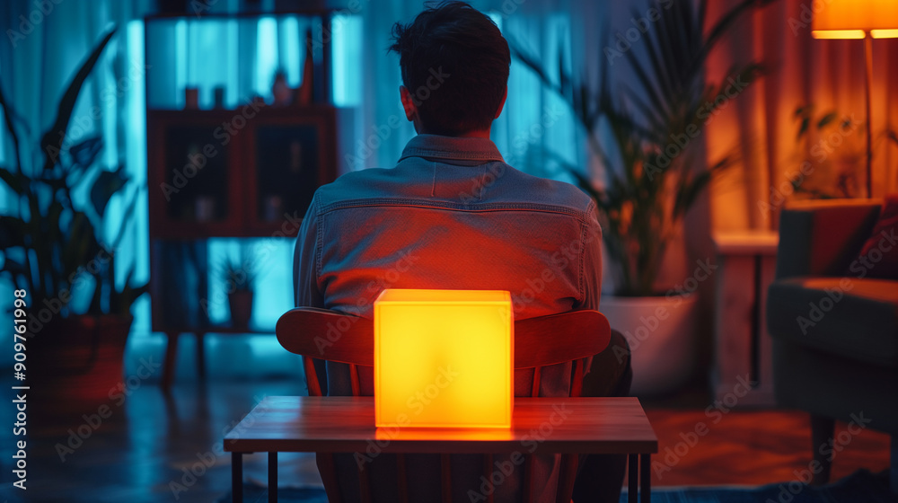 The lonely man is lost in the dark. His bright abilities are before him. But he didn't realize it. The lonely man is lost in the dark. His bright abilities are before him. But he didn't realize it.