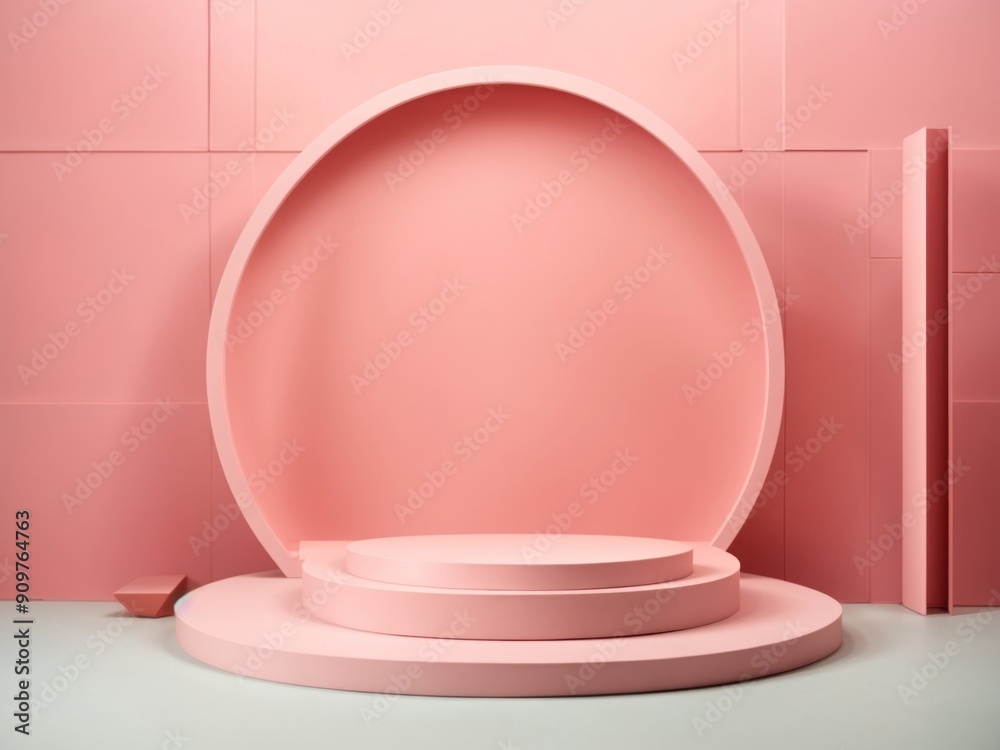 pastel pink background mock up minimal scene geometric podium pastel pink background mock up minimal scene geometric podium