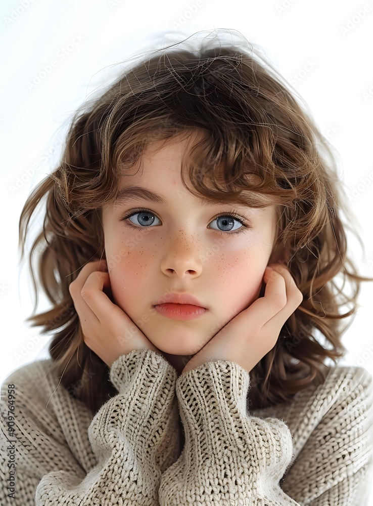 Portrait of a Young Girl with Freckles Portrait of a Young Girl with Freckles