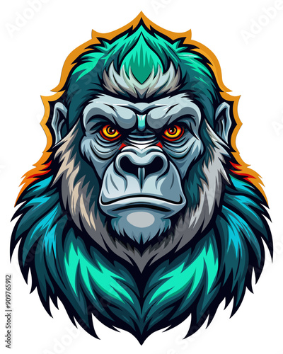 gorilla vector colorful t-shirt design,gorilla transparent background printable svg design