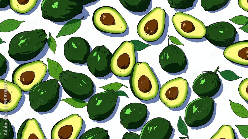 avocados abstract on white background bright concept art drawing design wallpaper avocados abstract on white background bright concept art drawing design wallpaper