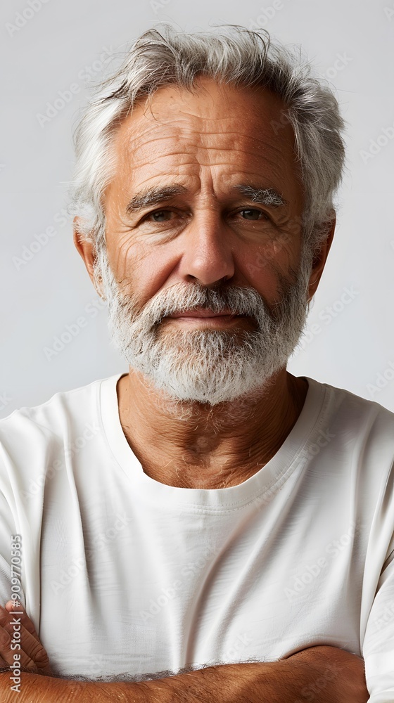 portrait of an old man with white beard