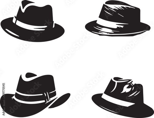 hat silhouette, hat icon, hat vector, 