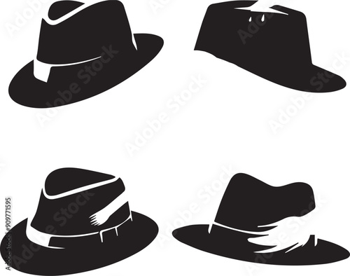 hat silhouette, hat icon, hat vector, 