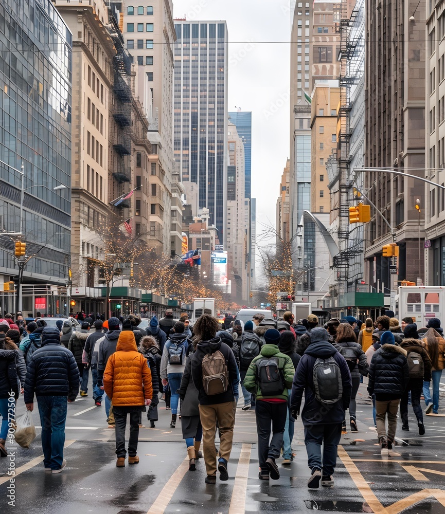 Φωτογραφία People Crossing The Street In New York City