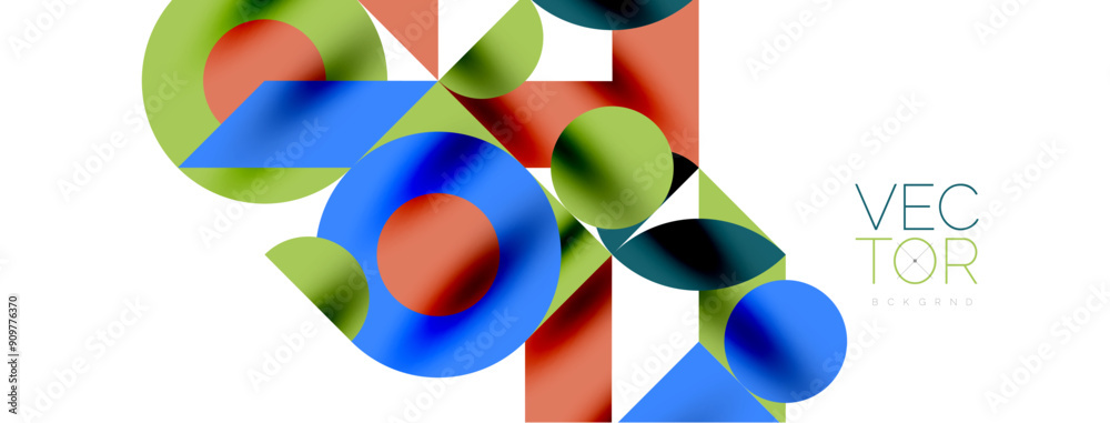 Metal color circles with shadows and other geometric elements composition for wallpaper, banner, background or landing Metal color circles with shadows and other geometric elements composition for wallpaper, banner, background or landing