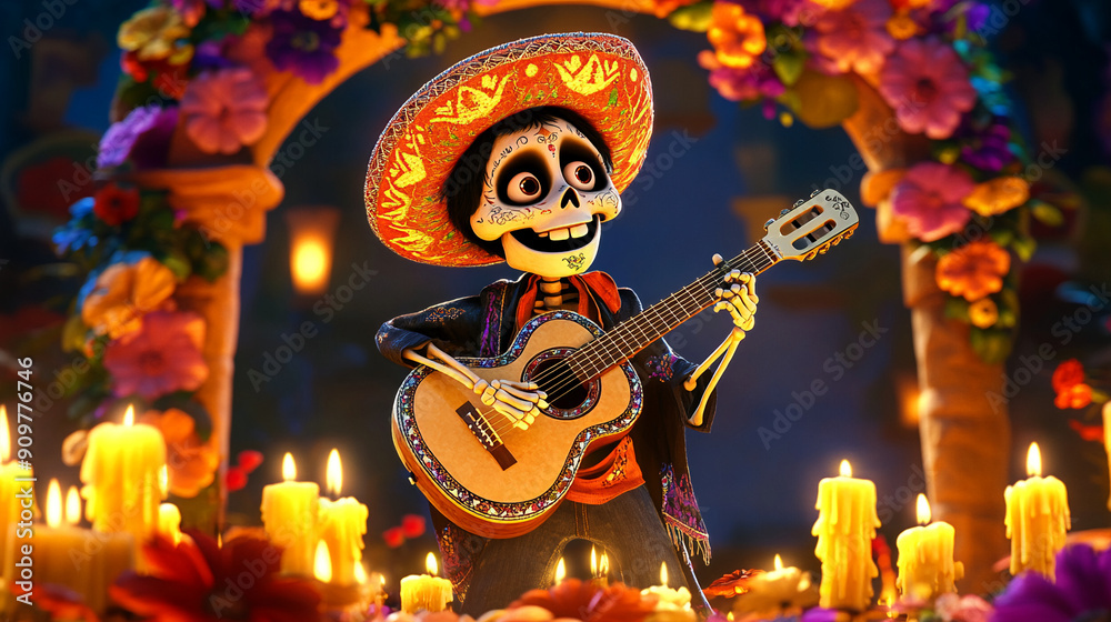 dia de los muertos day of the dead carnival party background, Cinco de Mayo skeleton, skull, catrina spoky and scary backdrop dia de los muertos day of the dead carnival party background, Cinco de Mayo skeleton, skull, catrina spoky and scary backdrop