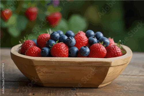 berries in a bowl svg