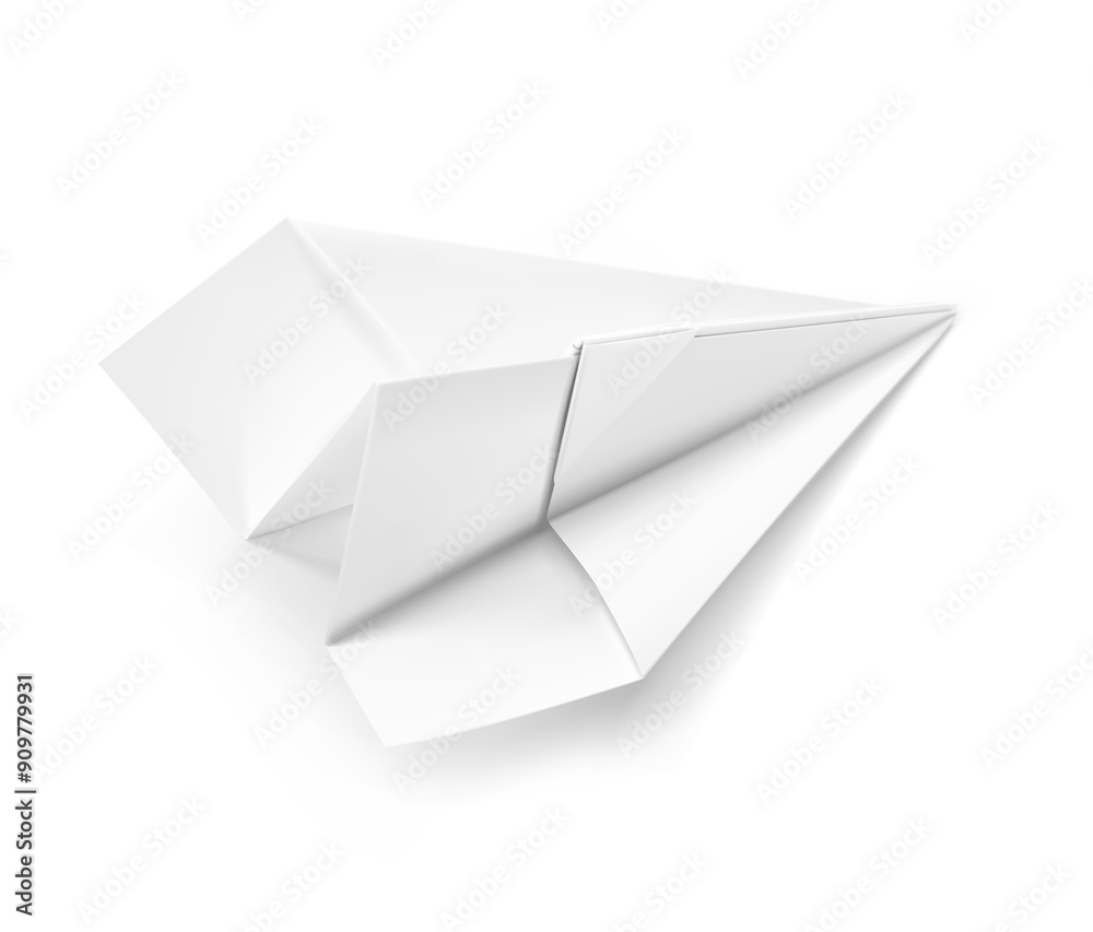 Origami paper plane mockup. High realistic. Vector illustration isolated on white background. Ready for your design. EPS10.
Origami paper plane mockup. High realistic. Vector illustration isolated on white background. Ready for your design. EPS10.
