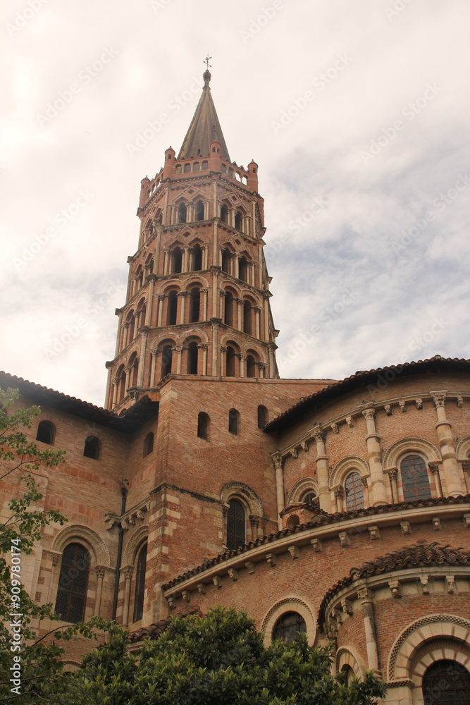 Naklejka premium Basilique Saint Sernin Toulouse