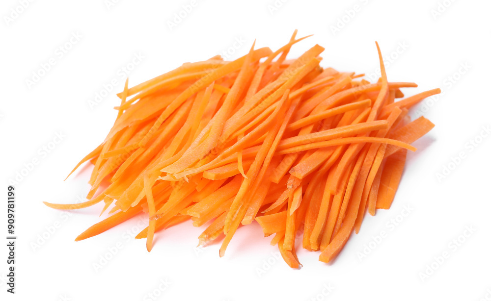 Cut fresh ripe carrot isolated on white Cut fresh ripe carrot isolated on white