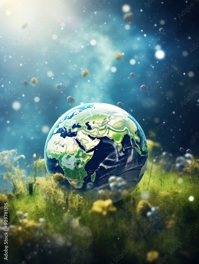 background about World Ozone Day, 4k, photorealistic, copy-space with generative ai background about World Ozone Day, 4k, photorealistic, copy-space with generative ai