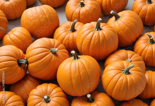 Pumpkin isolated on white background, full depth of field, ai