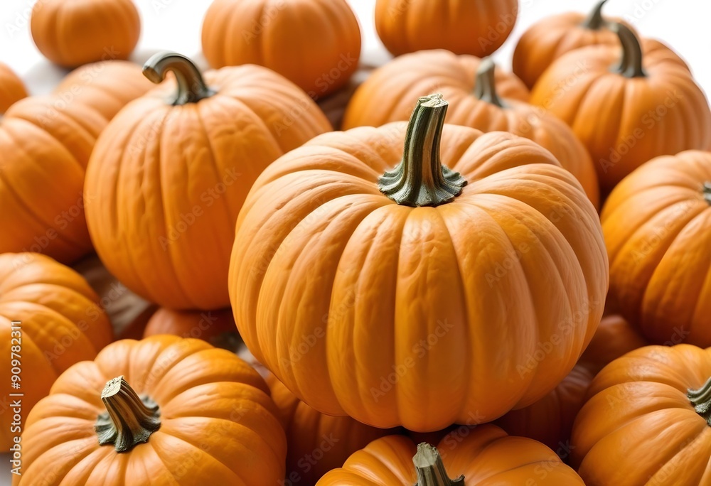 Pumpkin isolated on white background, full depth of field, ai Pumpkin isolated on white background, full depth of field, ai