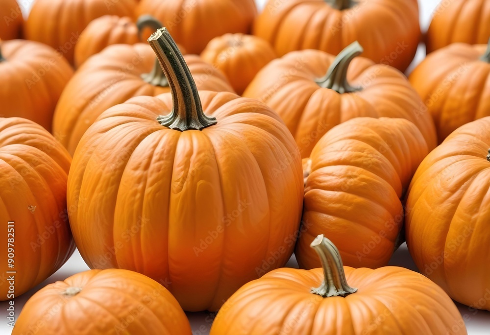 Pumpkin isolated on white background, full depth of field, ai Pumpkin isolated on white background, full depth of field, ai