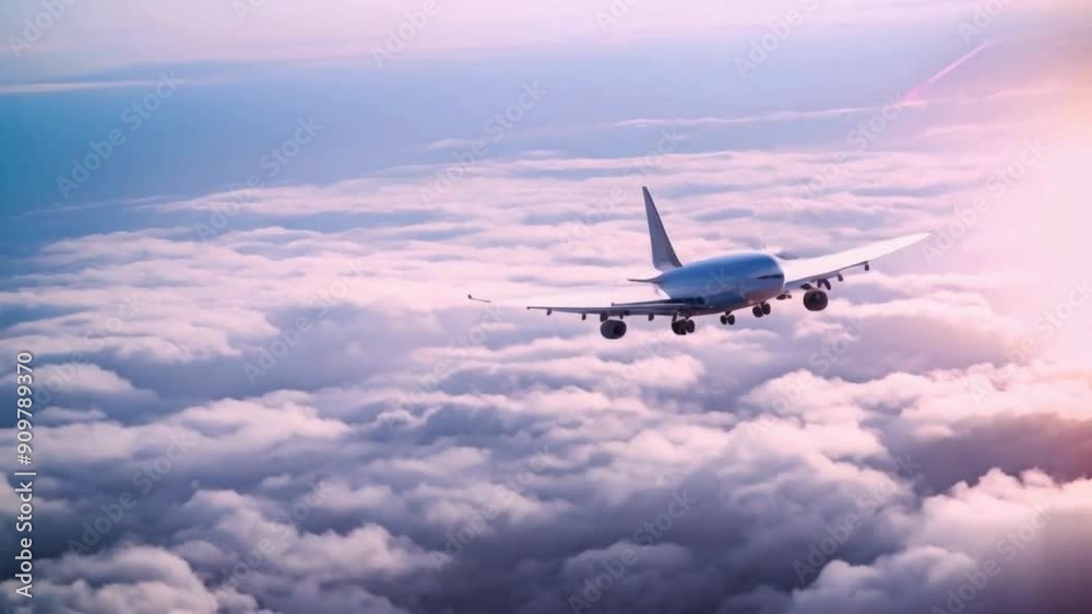 airplane flying over the clouds airplane flying over the clouds