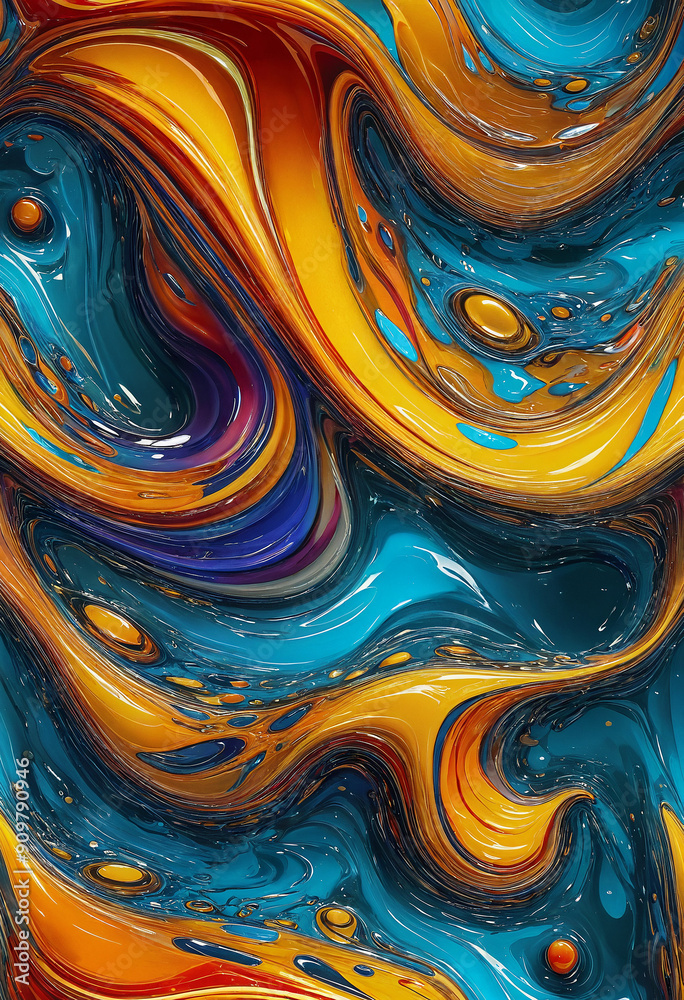 bright blue and orange abstract liquid background bright blue and orange abstract liquid background