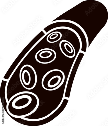 Blood vessel icon. Silhouette icon.