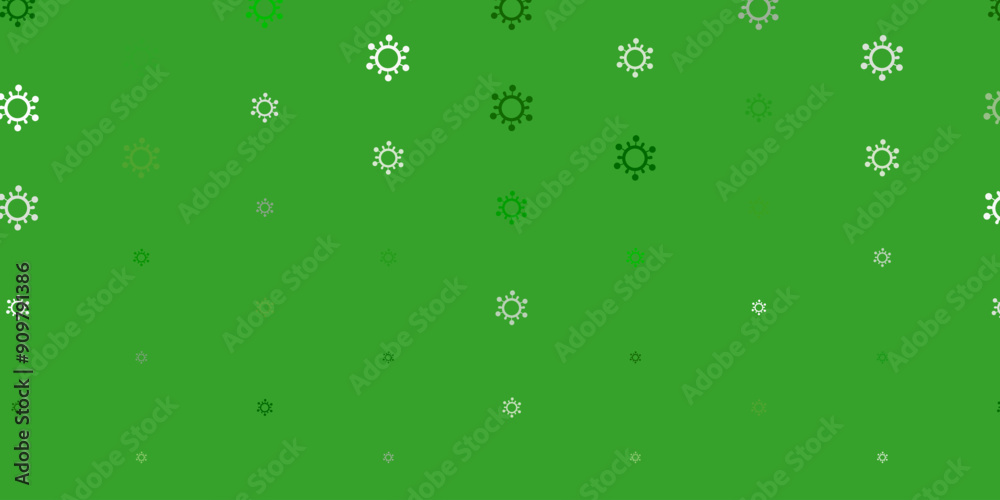 Light Green vector background with covid-19 symbols.