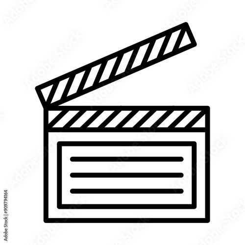 Clapboard line icon