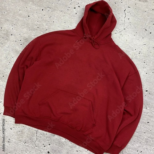 Burgundy hoodie mockup photo