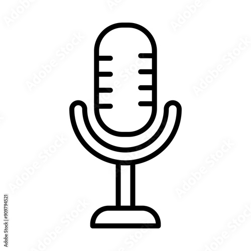 Microphone line icon