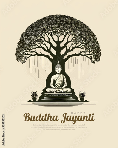 Bhagwan Lord Buddha Jayanti and buddha Purnima with Lord Mahavir Jayanti Social Media Post Banner 