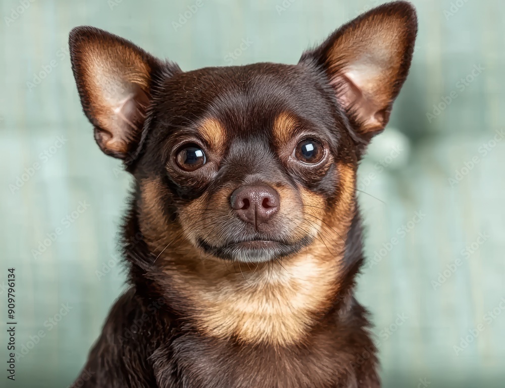 close-up portrait of a cute brown chihuahua dog close-up portrait of a cute brown chihuahua dog